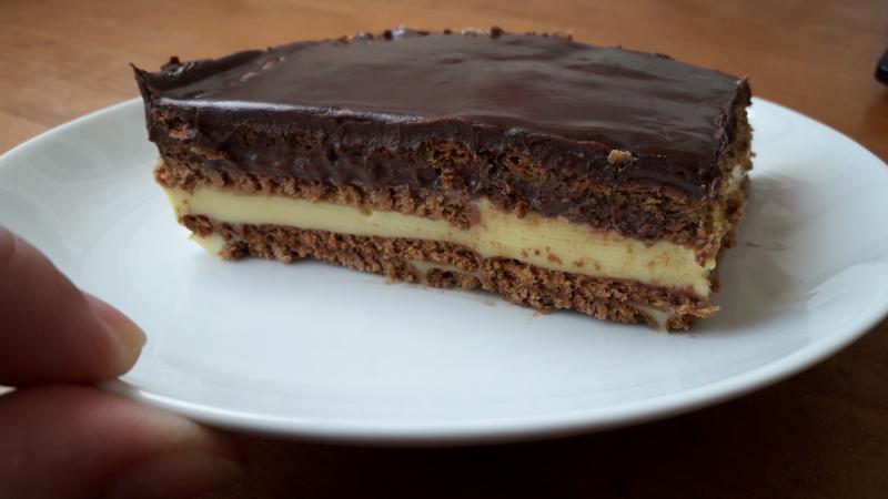 tarta de galletas y flan