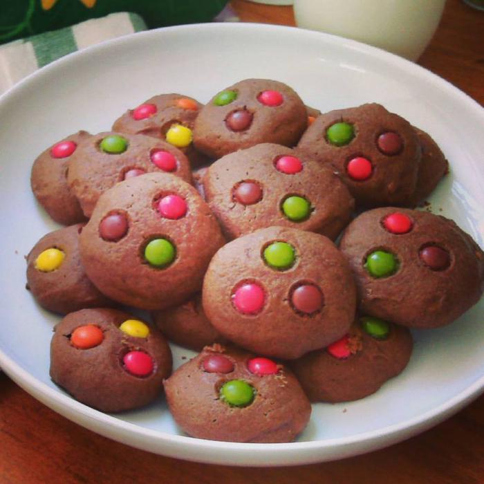 Galletas de Nutella con Lacasitos {M&M's chocolate cookies}